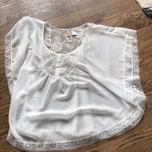 White blouse lace detail